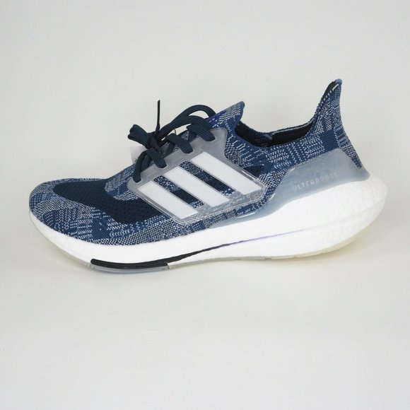 Adidas Running Ultraboost 21 Primeblue Blue Sashiko Men's Shoes FX7729 New - Picture 2 of 12